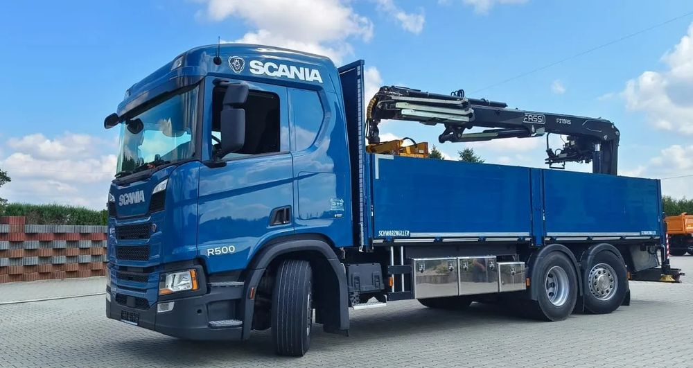 Scania R 500 6x2 z żurawiem Fassi F 215 AS – 2019 – Euro 6 –Retarder -Oś skrętna - Gotowa do pracy! - Camion grue, Camion plateau: photos 1 Scania R 500 6x2 z żurawiem Fassi F 215 AS – 2019 – Euro 6 –Retarder -Oś skrętna - Gotowa do pracy! - Camion grue, Camion plateau: photos 1