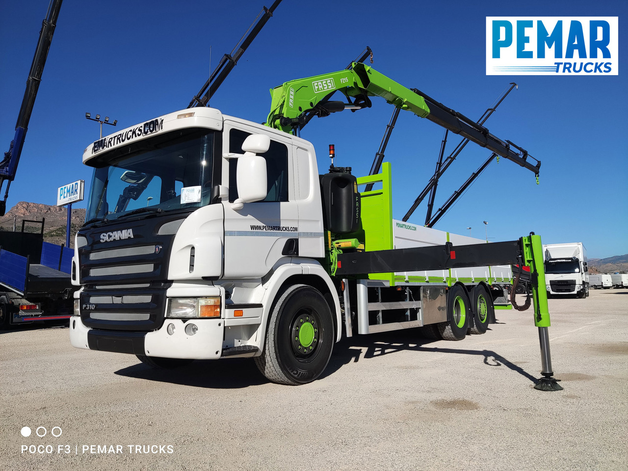 SCANIA P 310 6X2 GRUA CAJA FIJA FASSI F 210 - Camion grue: photos 1 SCANIA P 310 6X2 GRUA CAJA FIJA FASSI F 210 - Camion grue: photos 1