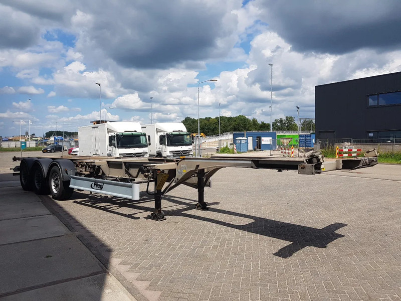 Semi-remorque porte-conteneur/ Caisse mobile Fliegl SDS 380 MULTI BPW Disc Lift axle: photos 6