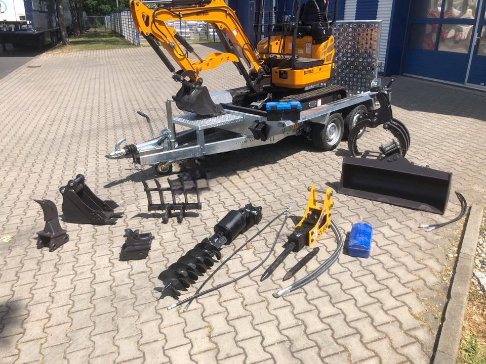 Minibagger BK1700JS +Tieflader +Zubehör *INKL.19% MWST*BERGER KRAUS*KUBOTA*JOYST*SOFORT! - Mini pelle, Remorque: photos 3 Minibagger BK1700JS +Tieflader +Zubehör *INKL.19% MWST*BERGER KRAUS*KUBOTA*JOYST*SOFORT! - Mini pelle, Remorque: photos 3