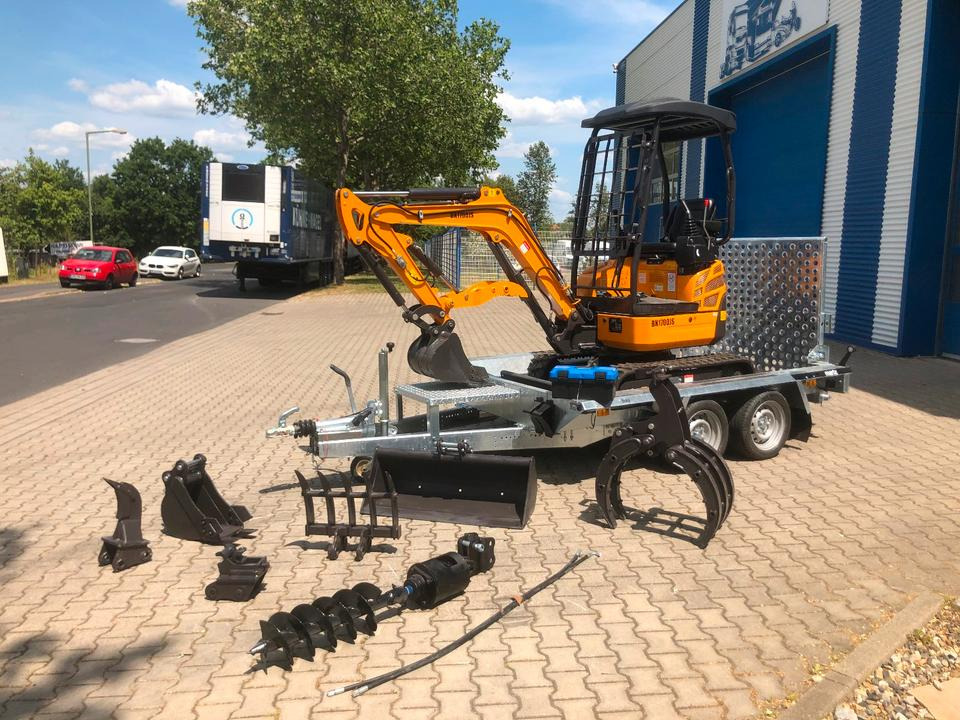 Minibagger BK1700JS + Tieflader + Zubehör *INKL.19% MWST*BERGER KRAUS*KUBOTA*JOYST*SOFORT! - Mini pelle, Remorque: photos 2 Minibagger BK1700JS + Tieflader + Zubehör *INKL.19% MWST*BERGER KRAUS*KUBOTA*JOYST*SOFORT! - Mini pelle, Remorque: photos 2