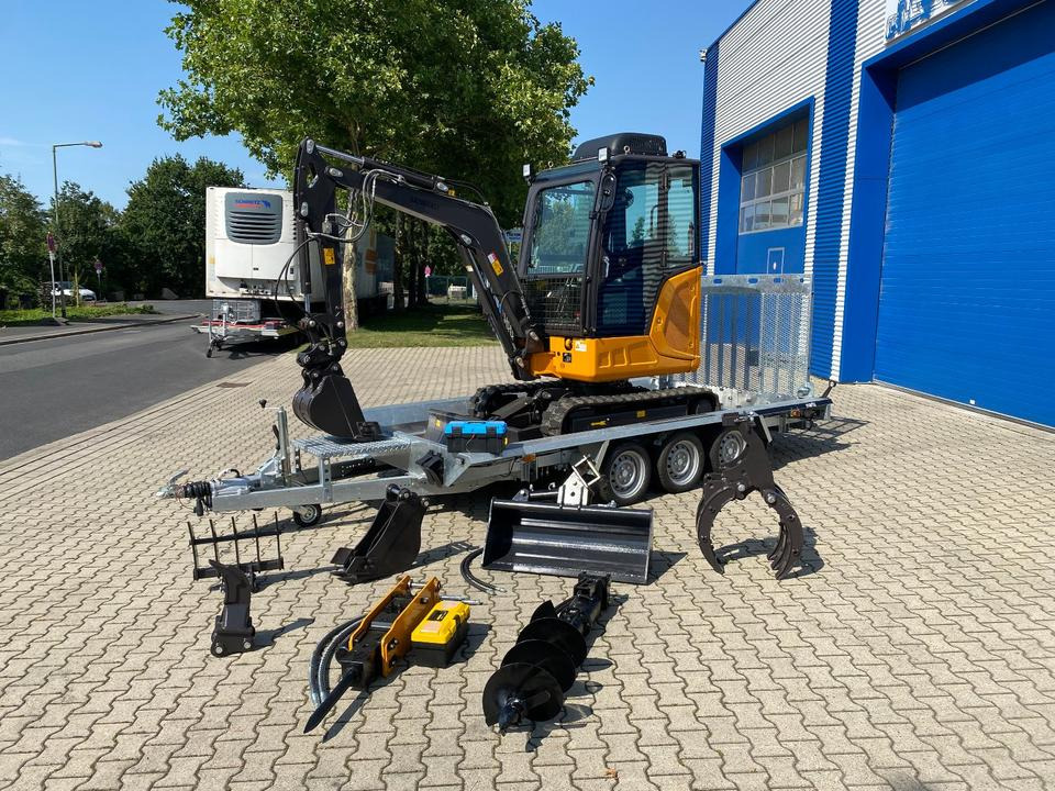 Minibagger BK2800ASR + Tieflader + Zubehör *INKL.19% MWST*BERGER KRAUS*KUBOTA*SCHWENKARM* VERSTELLFAHRWERK*KLIMA* - Mini pelle, Remorque: photos 1 Minibagger BK2800ASR + Tieflader + Zubehör *INKL.19% MWST*BERGER KRAUS*KUBOTA*SCHWENKARM* VERSTELLFAHRWERK*KLIMA* - Mini pelle, Remorque: photos 1