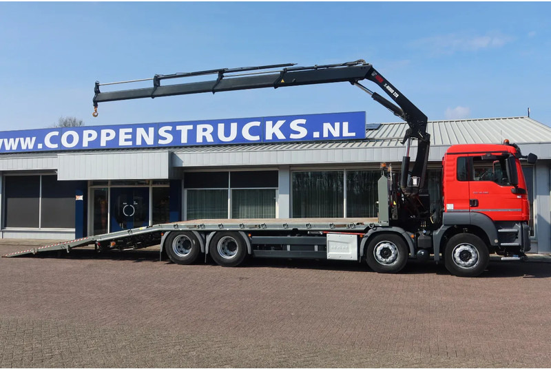 MAN TGS 35.360 8x2 Euro 6 Oprijwagen + Hiab 228 E 3 kraan. - Camion plateau, Camion grue: photos 4 MAN TGS 35.360 8x2 Euro 6 Oprijwagen + Hiab 228 E 3 kraan. - Camion plateau, Camion grue: photos 4