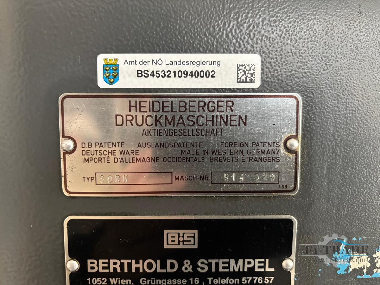 Heidelberg SORK - Presse offset: photos 2 Heidelberg SORK - Presse offset: photos 2