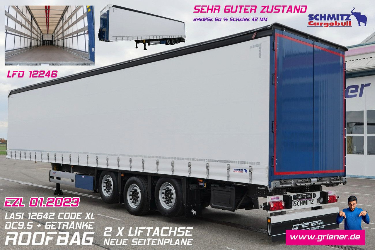 Schmitz Cargobull SCS 24 /12642 XL / RUNGENTASCHEN / 2 x LIFT/ROOF - Semi-remorque rideaux coulissants: photos 1 Schmitz Cargobull SCS 24 /12642 XL / RUNGENTASCHEN / 2 x LIFT/ROOF - Semi-remorque rideaux coulissants: photos 1