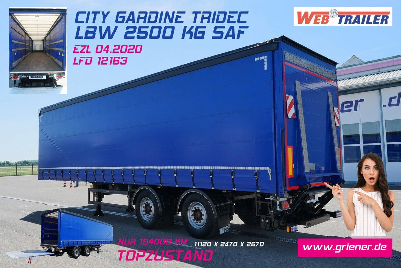 Web-Trailer LPRS 18 / CITY TRIDEC /GARDINE/LBW 2500 kg/SAF - Semi-remorque rideaux coulissants: photos 1 Web-Trailer LPRS 18 / CITY TRIDEC /GARDINE/LBW 2500 kg/SAF - Semi-remorque rideaux coulissants: photos 1