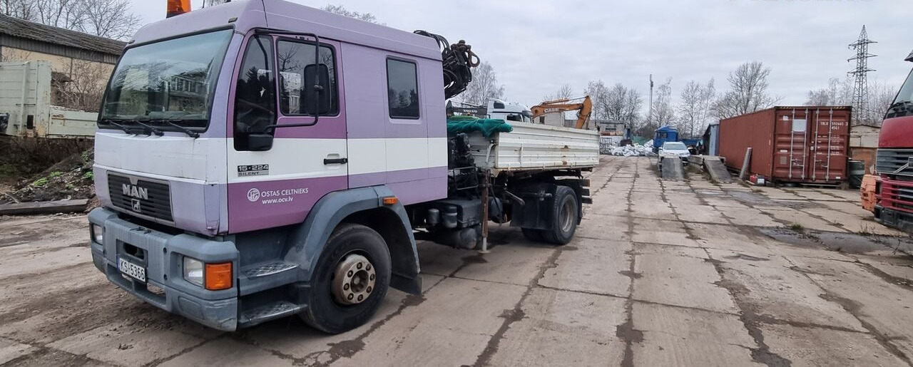 MAN 15.224 - Camion benne, Camion grue: photos 1 MAN 15.224 - Camion benne, Camion grue: photos 1