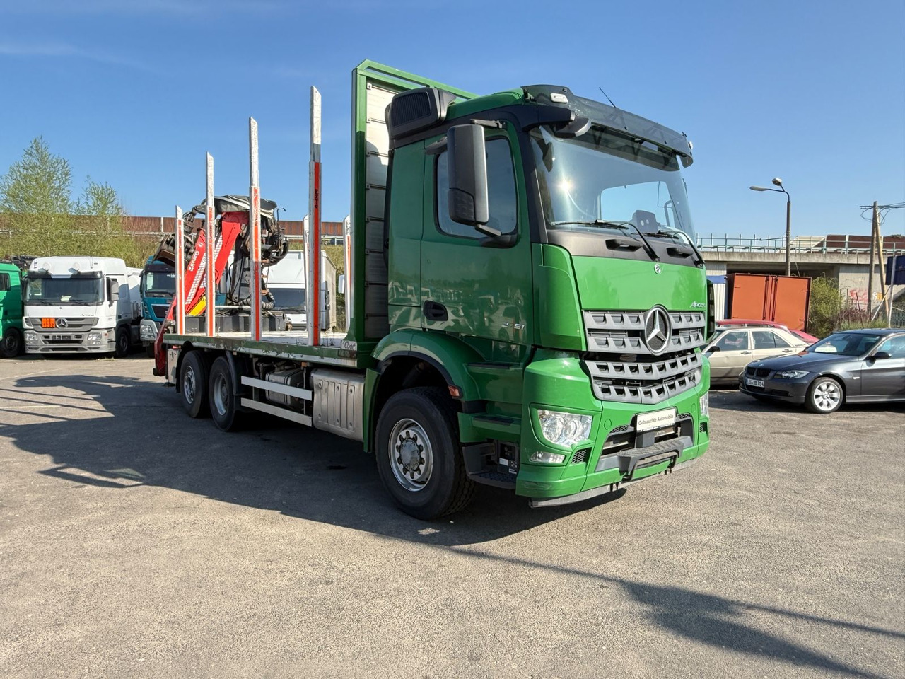 Mercedes-Benz Actros 2571 Holztransporter mit Kran - Camion grumier, Camion grue: photos 2 Mercedes-Benz Actros 2571 Holztransporter mit Kran - Camion grumier, Camion grue: photos 2