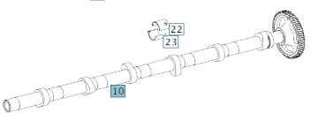 Wałek rozrządu ssący (dolot) Mercedes om 935/936 - Arbre à cames pour Camion: photos 1 Wałek rozrządu ssący (dolot) Mercedes om 935/936 - Arbre à cames pour Camion: photos 1