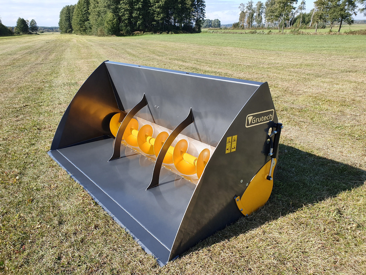 Grutech Futterverteiler / Bucket with screw / Godet avec vis / Cazo con sinfín / Benna con coclea / Ковш со шнеком / Łyżka ze ślimakiem 1,6 m - Godet pour chargeur pour Machine agricole: photos 1 Grutech Futterverteiler / Bucket with screw / Godet avec vis / Cazo con sinfín / Benna con coclea / Ковш со шнеком / Łyżka ze ślimakiem 1,6 m - Godet pour chargeur pour Machine agricole: photos 1