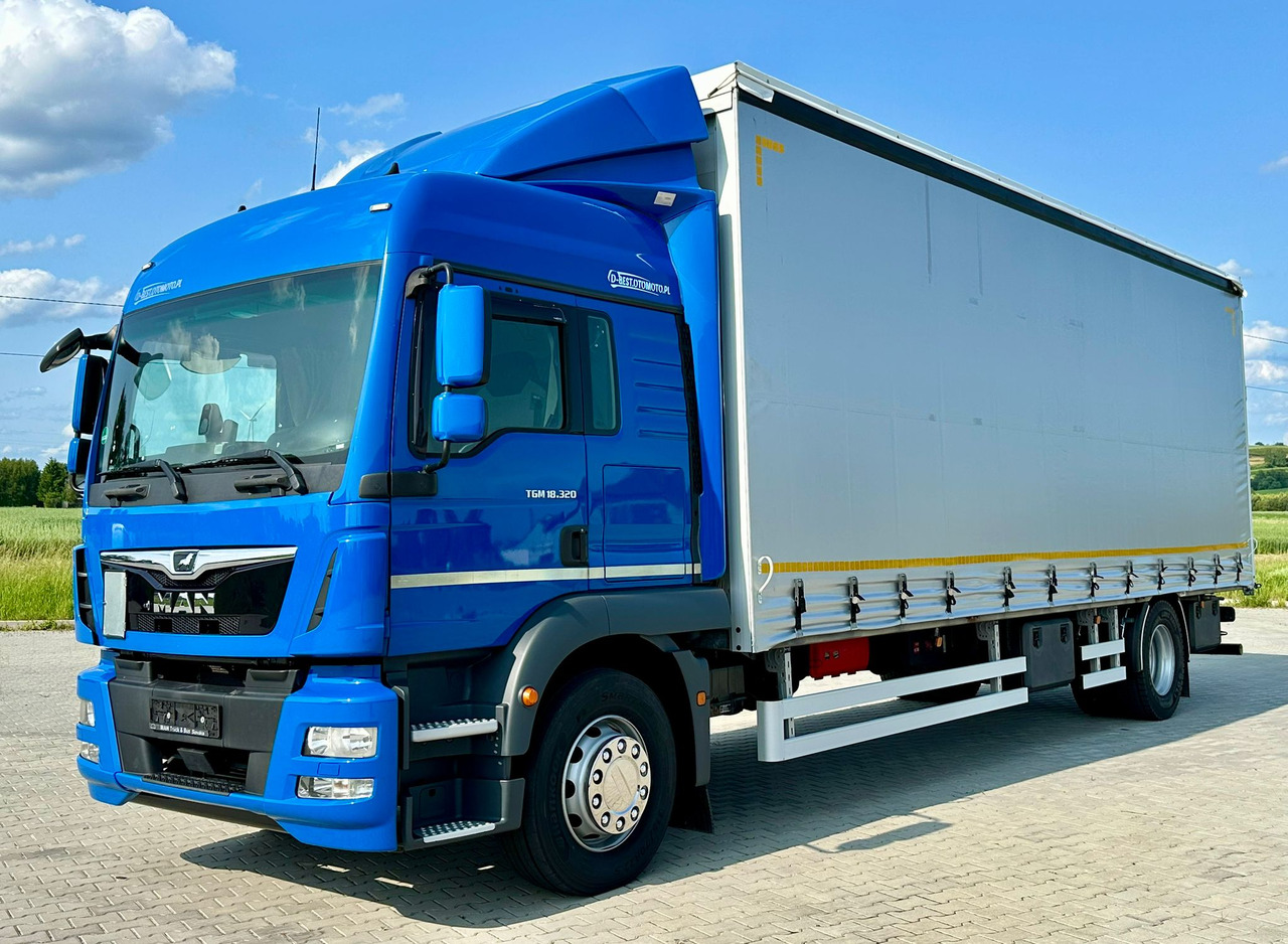 MAN TGM 18.320 / FIRANKA / 20 EUROPALET / 8.3 M DŁUGOŚCI / AUTOMAT / SYPIALKA / 2018 ROK / 9 809 KG ŁADOWNOŚCI - Camion à rideaux coulissants: photos 2 MAN TGM 18.320 / FIRANKA / 20 EUROPALET / 8.3 M DŁUGOŚCI / AUTOMAT / SYPIALKA / 2018 ROK / 9 809 KG ŁADOWNOŚCI - Camion à rideaux coulissants: photos 2