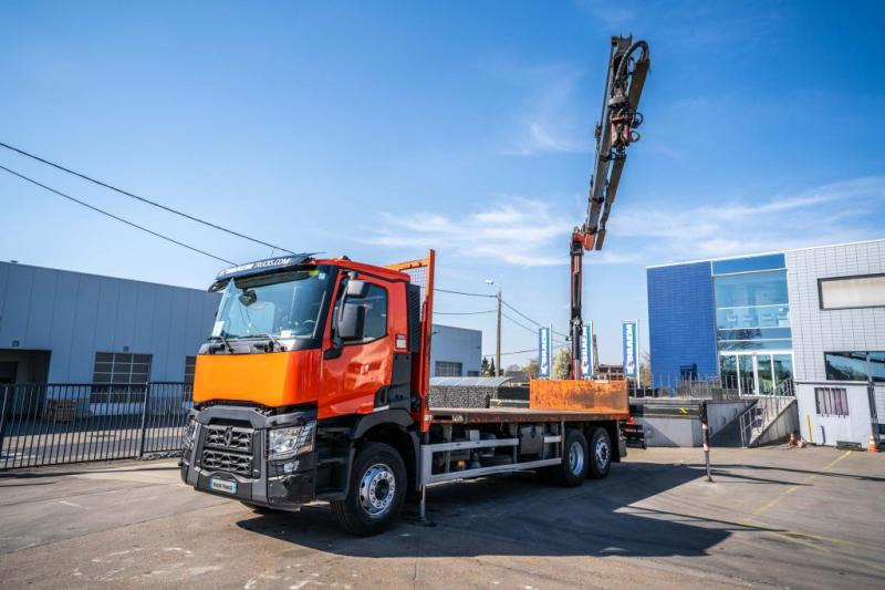 Renault C 380 DXI-6X2-PALFINGER 18002C/3 - Camion plateau, Camion grue: photos 1 Renault C 380 DXI-6X2-PALFINGER 18002C/3 - Camion plateau, Camion grue: photos 1