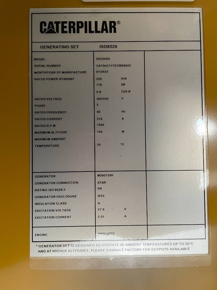 Groupe électrogène neuf CAT DE220E0 - 220 kVA Generator - DPX-18018: photos 11