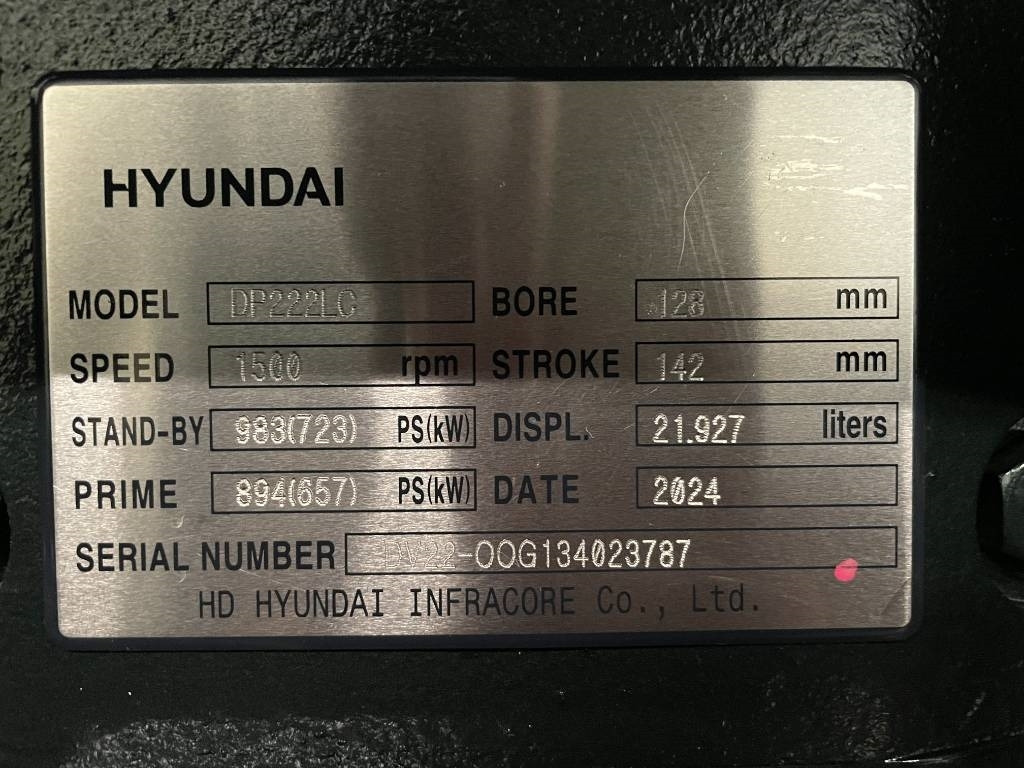 Groupe électrogène neuf Hyundai DP222LC - 825 kVA Generator - DPX-19858: photos 16
