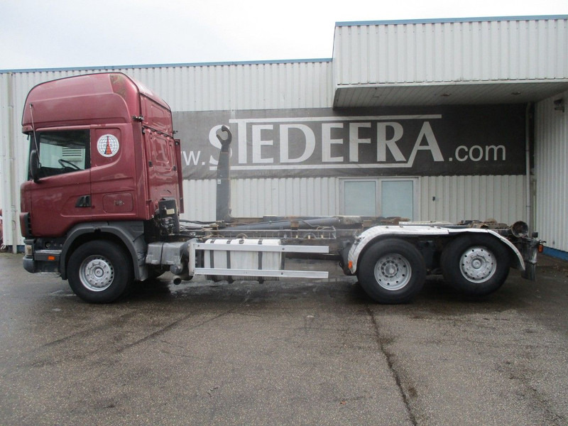 Scania R124-420 6x2 , Manual , Intarder , Airco , haakarm truck - Camion ampliroll: photos 2 Scania R124-420 6x2 , Manual , Intarder , Airco , haakarm truck - Camion ampliroll: photos 2