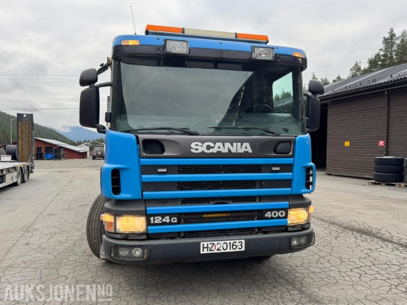 1997 Scania P124 400 kranbil med 3-veis tipp og klype - Camion grue: photos 3 1997 Scania P124 400 kranbil med 3-veis tipp og klype - Camion grue: photos 3