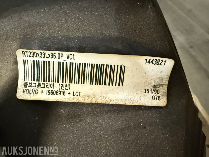 Matériel de chantier 2 stk Gummibelter til Volvo minigraver – 230x96x33 - Ubrukt: photos 8