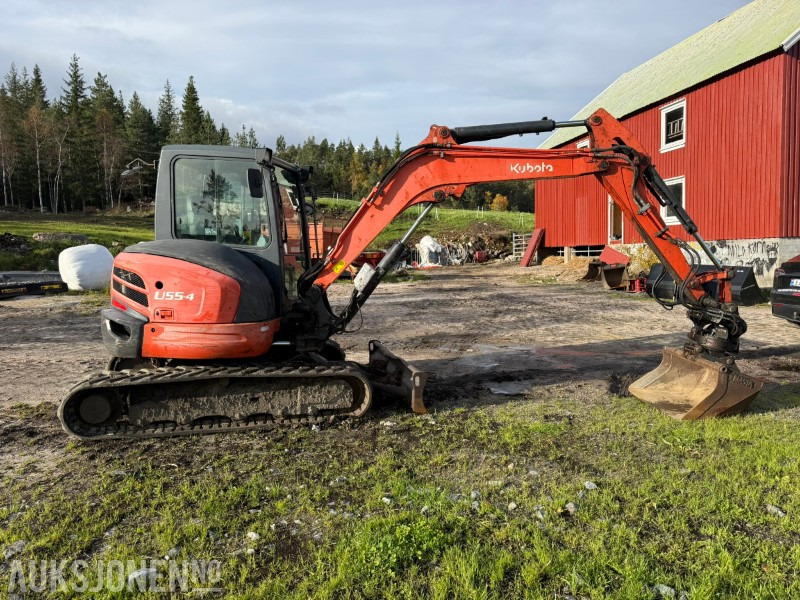 2012 Kubota U55-4 5,5 tonns gravemaskin med Steelwrist rototilt og 2 skuffer - Pelle: photos 3 2012 Kubota U55-4 5,5 tonns gravemaskin med Steelwrist rototilt og 2 skuffer - Pelle: photos 3