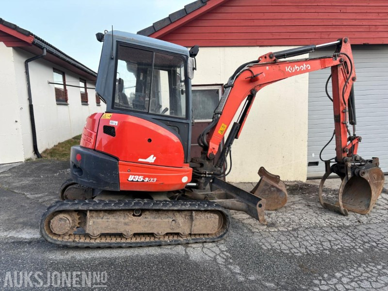 2014 Kubota U35-3α3 med 3-skuffer - Mini pelle: photos 5 2014 Kubota U35-3α3 med 3-skuffer - Mini pelle: photos 5