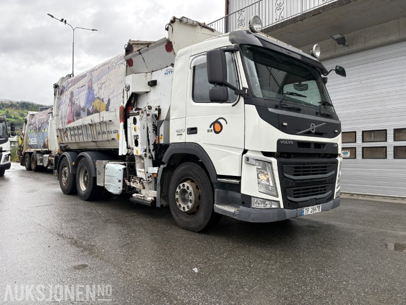 2014 Volvo FM420 EURO 6 sidelaster / komprimatorbil / renovasjonsbil - leveres med ny EU godkjenning - Benne à ordures ménagères: photos 2 2014 Volvo FM420 EURO 6 sidelaster / komprimatorbil / renovasjonsbil - leveres med ny EU godkjenning - Benne à ordures ménagères: photos 2