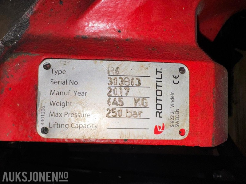 2017 Rototilt R6 - Accessoire pour Engins de chantier: photos 4 2017 Rototilt R6 - Accessoire pour Engins de chantier: photos 4