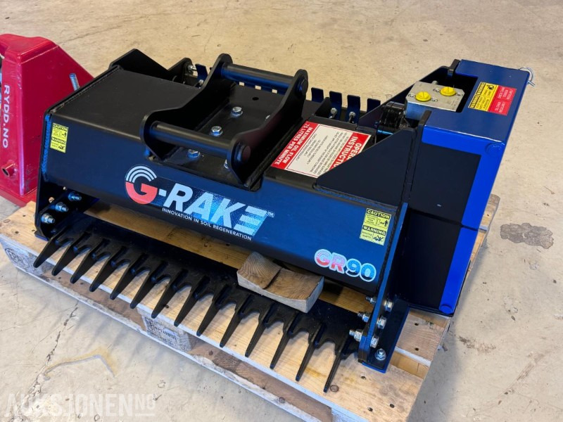 2024 G-Rake - GR90 - Hydraulisk jordfres / rake til gravemaskin - S40 feste - Accessoire pour Engins de chantier: photos 2 2024 G-Rake - GR90 - Hydraulisk jordfres / rake til gravemaskin - S40 feste - Accessoire pour Engins de chantier: photos 2