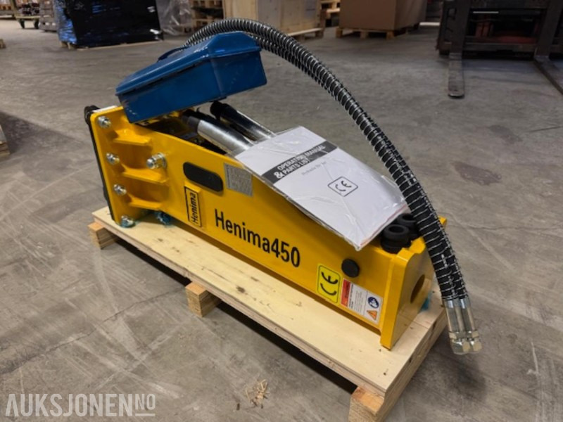 NY HENIMA 450 PIGGHAMMER TIL 1,2-3 TONNS GRAVEMASKIN S30 M/GARANTI - Marteau hydraulique pour Engins de chantier: photos 4 NY HENIMA 450 PIGGHAMMER TIL 1,2-3 TONNS GRAVEMASKIN S30 M/GARANTI - Marteau hydraulique pour Engins de chantier: photos 4