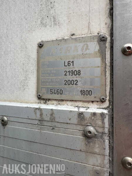 2002 Narko L61 skaptralle med full sideåpning - Remorque: photos 5 2002 Narko L61 skaptralle med full sideåpning - Remorque: photos 5