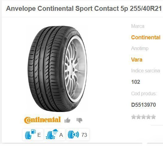 Continental NOI NOU ContisportContact 255 / 40 ZR 21 - Roue complète: photos 1 Continental NOI NOU ContisportContact 255 / 40 ZR 21 - Roue complète: photos 1