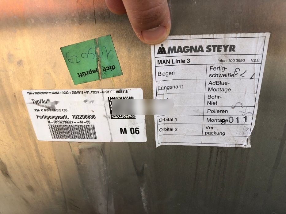 MAGNA 370 L MAN TGX truck - Réservoir de carburant pour Camion: photos 5 MAGNA 370 L MAN TGX truck - Réservoir de carburant pour Camion: photos 5