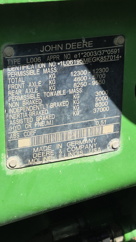 Tracteur agricole JOHN DEERE 6195M: photos 11