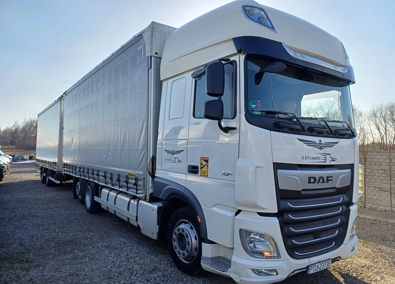 DAF XF 480 SUPER SPACE CAB / ZESTAW TANDEM PRZEJAZDOWY 120m3 - Camion à rideaux coulissants: photos 1 DAF XF 480 SUPER SPACE CAB / ZESTAW TANDEM PRZEJAZDOWY 120m3 - Camion à rideaux coulissants: photos 1