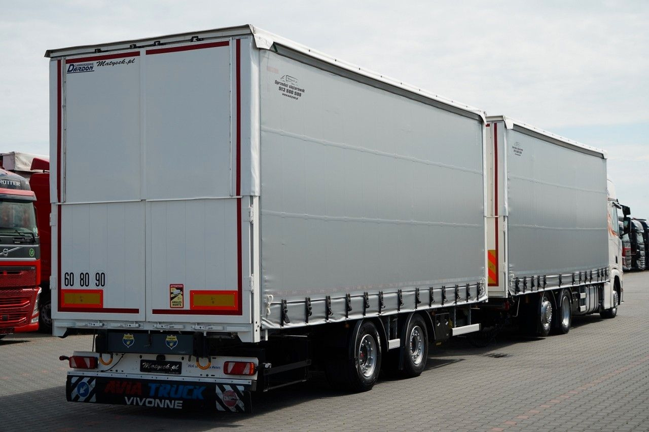 Scania R 450 / ZESTAW TANDEM 120 M3 / PRZEJAZDOWY / OŚ - Camion à rideaux coulissants: photos 3 Scania R 450 / ZESTAW TANDEM 120 M3 / PRZEJAZDOWY / OŚ - Camion à rideaux coulissants: photos 3