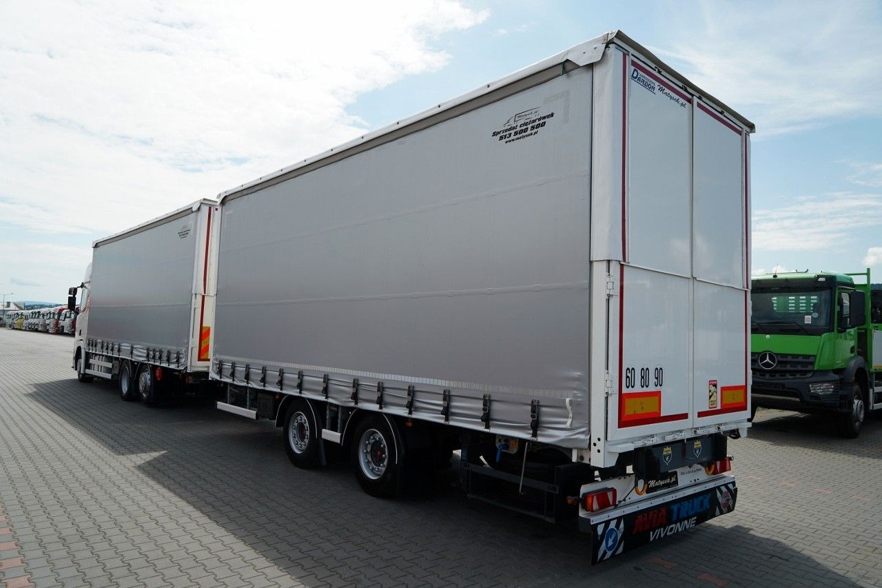 Scania R 450 / ZESTAW TANDEM 120 M3 / PRZEJAZDOWY / OŚ - Camion à rideaux coulissants: photos 2 Scania R 450 / ZESTAW TANDEM 120 M3 / PRZEJAZDOWY / OŚ - Camion à rideaux coulissants: photos 2