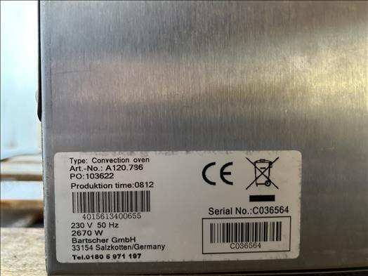 Bartscher A120 Convection oven - Matériel de boulangerie: photos 4 Bartscher A120 Convection oven - Matériel de boulangerie: photos 4