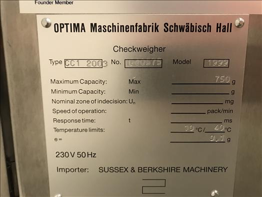 Optima CC1 Checkweigher - Machine agroalimentaire: photos 4 Optima CC1 Checkweigher - Machine agroalimentaire: photos 4