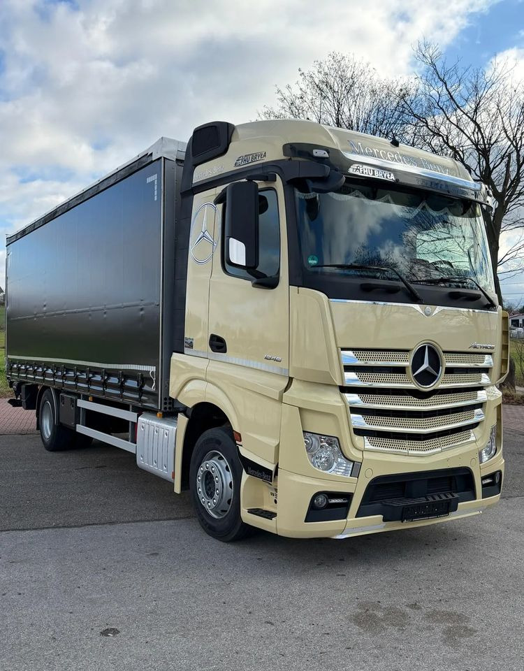Mercedes-Benz ACTROS 1846 / FIRANKA / WINDA / 18 EUROPALET / AUTOMAT / Z NIEMIEC / 2019 / PRZEBIEG 370 TYŚ KM - Camion à rideaux coulissants: photos 1 Mercedes-Benz ACTROS 1846 / FIRANKA / WINDA / 18 EUROPALET / AUTOMAT / Z NIEMIEC / 2019 / PRZEBIEG 370 TYŚ KM - Camion à rideaux coulissants: photos 1