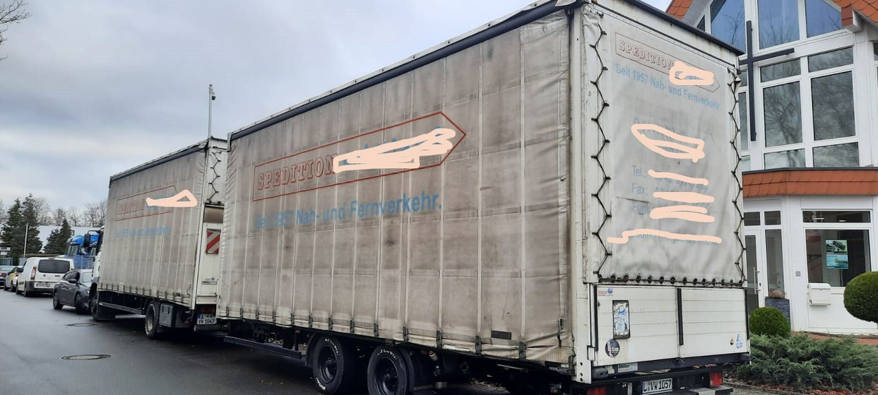 MAN 12.250 TGM Jumbo Mit Anhänger - Camion à rideaux coulissants, Remorque rideaux coulissants: photos 4 MAN 12.250 TGM Jumbo Mit Anhänger - Camion à rideaux coulissants, Remorque rideaux coulissants: photos 4