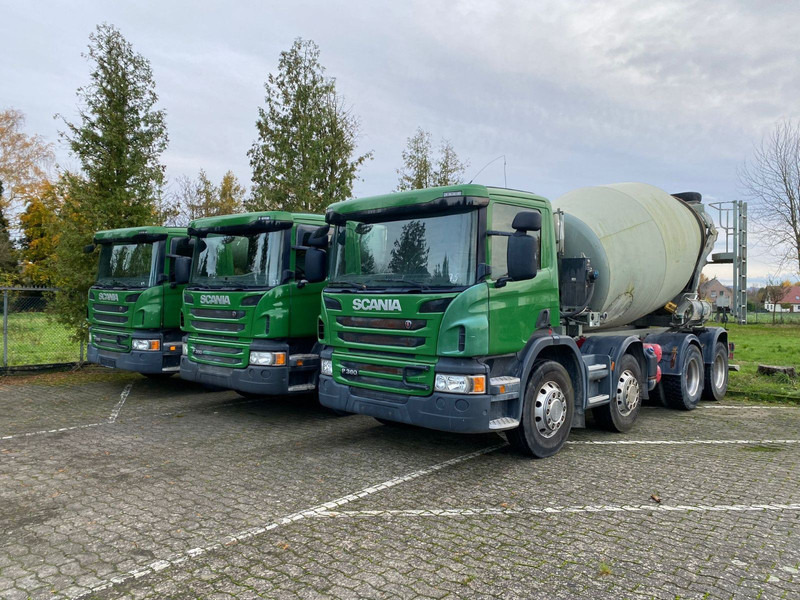 Scania 2x P360 Betonmischer 8x4 Blatt/Blatt E6 2 stück - Camion malaxeur: photos 1 Scania 2x P360 Betonmischer 8x4 Blatt/Blatt E6 2 stück - Camion malaxeur: photos 1