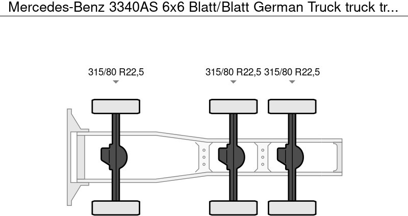 Mercedes-Benz 3340AS 6x6 Blatt/Blatt German Truck - Tracteur routier: photos 4 Mercedes-Benz 3340AS 6x6 Blatt/Blatt German Truck - Tracteur routier: photos 4