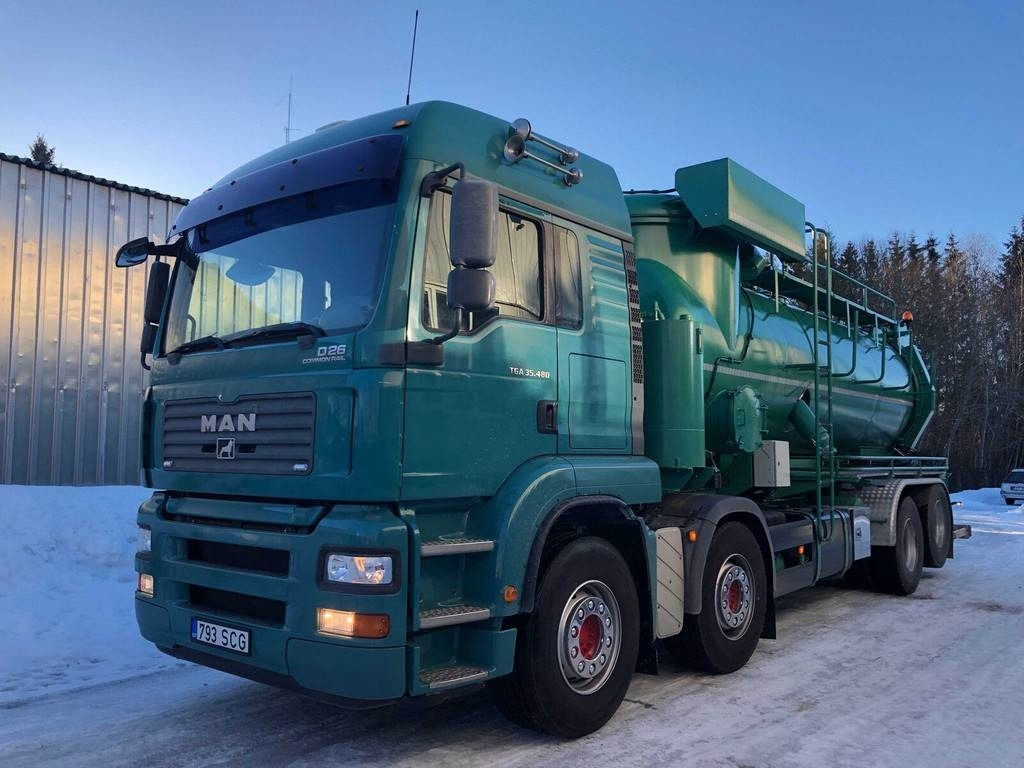 MAN TGA 35.480 8X2-4 BL DRY VACUUM 353kW - Camion hydrocureur: photos 1 MAN TGA 35.480 8X2-4 BL DRY VACUUM 353kW - Camion hydrocureur: photos 1