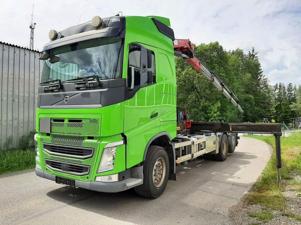 Volvo FH500 6X2 PALIFT + HMF 2120 K5 - Camion ampliroll: photos 1 Volvo FH500 6X2 PALIFT + HMF 2120 K5 - Camion ampliroll: photos 1