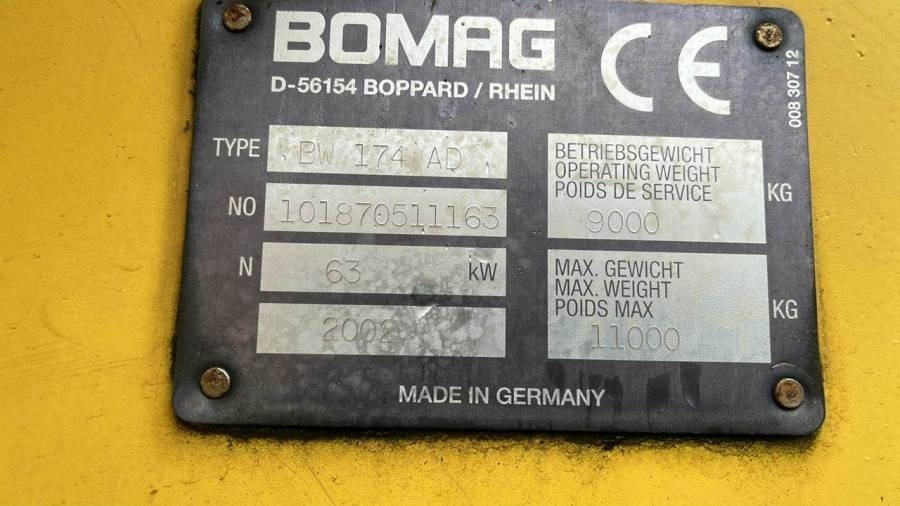 Bomag BW174 AD - Rouleau compresseur: photos 1 Bomag BW174 AD - Rouleau compresseur: photos 1