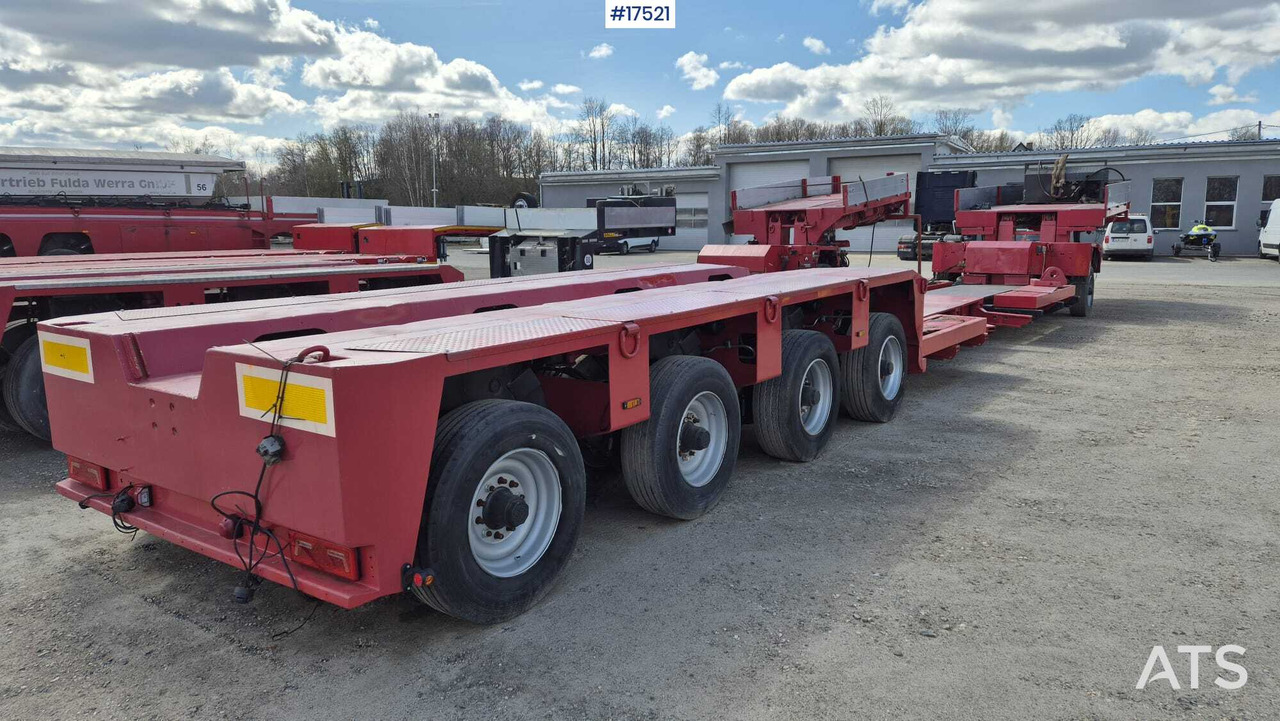 Semi-remorque surbaissé Low-bed semitrailer GOLDHOFER TIEFBETT 4+1 (1995): photos 14