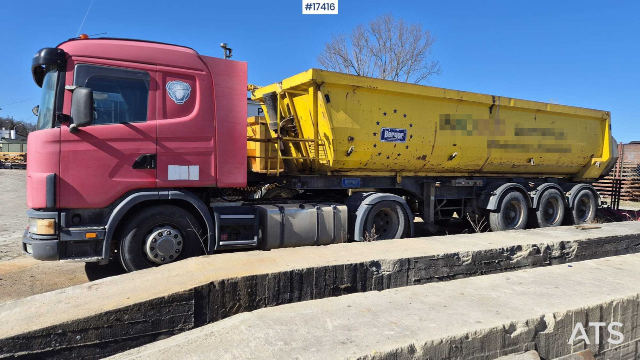 Tractor SCANIA 124L 420KM (2003) + BERGER tipper semi-trailer (2007) - Tracteur routier: photos 1 Tractor SCANIA 124L 420KM (2003) + BERGER tipper semi-trailer (2007) - Tracteur routier: photos 1
