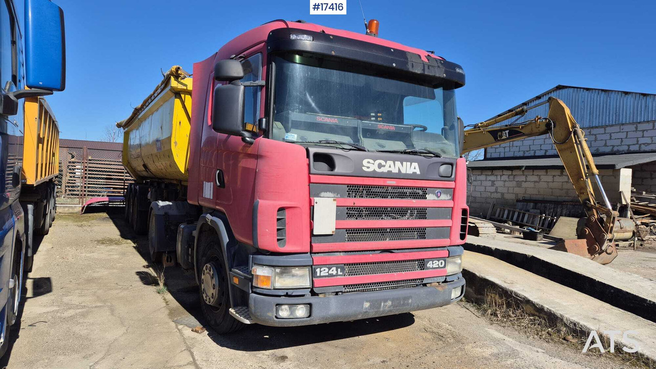 Tractor SCANIA 124L 420KM (2003) + BERGER tipper semi-trailer (2007) - Tracteur routier: photos 2 Tractor SCANIA 124L 420KM (2003) + BERGER tipper semi-trailer (2007) - Tracteur routier: photos 2