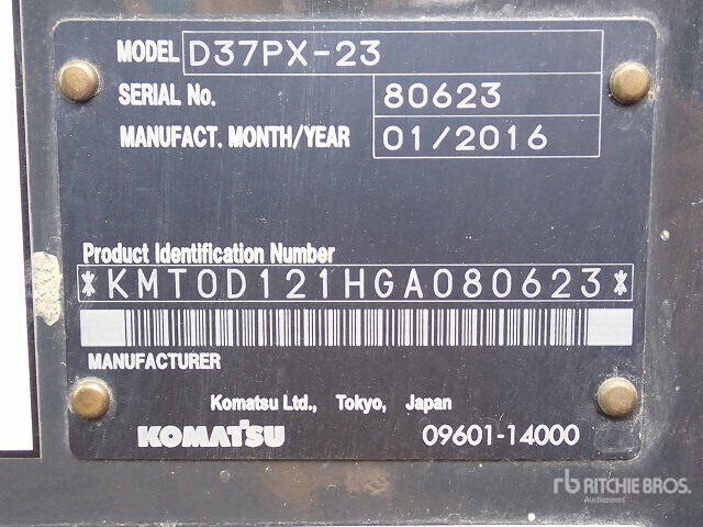2016 Komatsu D37PX-23 Crawler Dozer - Bulldozer: photos 3 2016 Komatsu D37PX-23 Crawler Dozer - Bulldozer: photos 3