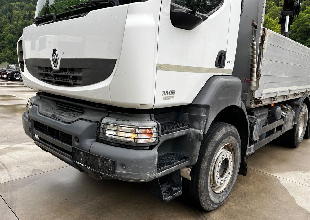 Camion plateau, Camion grue Renault Kerax 380 EEV // Skrzynia Burtowa // HIAB XS166 Hipro + Radio // Zwolnice //  //: photos 18