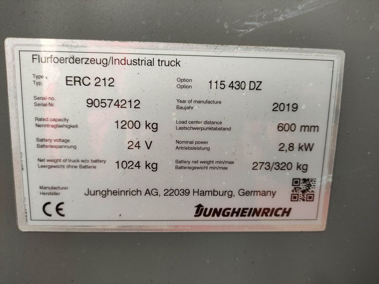 Jungheinrich ERC 212 - Gerbeur: photos 5 Jungheinrich ERC 212 - Gerbeur: photos 5