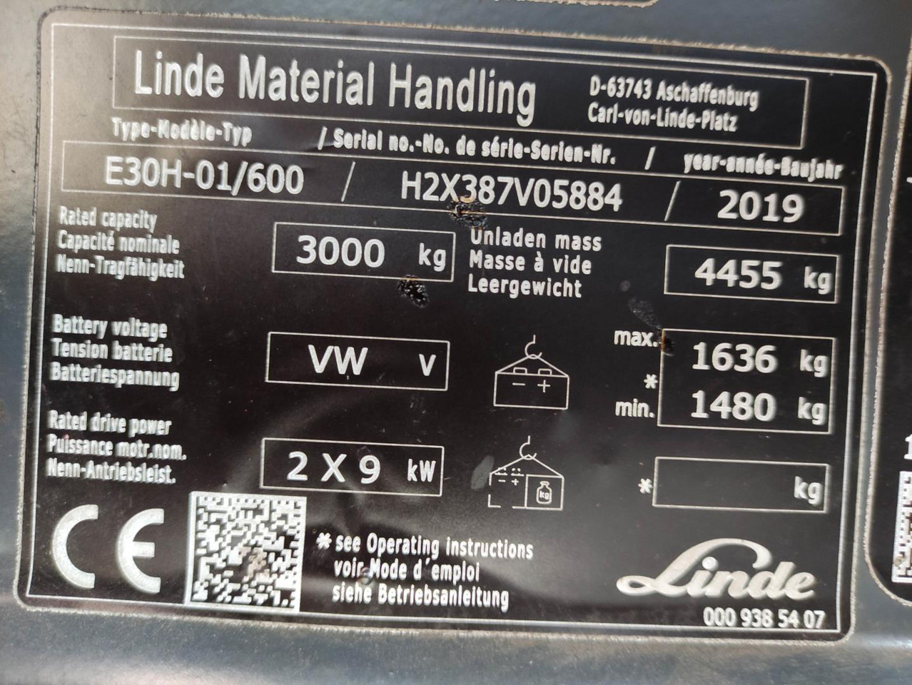 Chariot élévateur électrique Linde E30H-01/600-387: photos 6